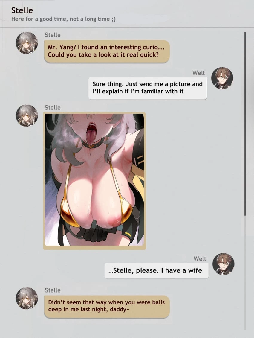 thiccwithaq, honkai: star rail, stelle (honkai: star rail), big breasts, breasts, female, huge ass, nipples, open mouth, tongue, tongue out