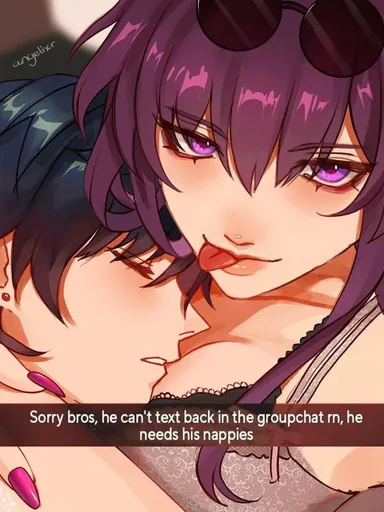 honkai: star rail, snapchat, kafka (honkai: star rail), 1boy, 1boy1girl, 1girls, blue hair, cuckquean, cuddling, ear piercing, hand on back, head on breasts, lace, laying on back, laying on breasts, pajamas, purple eyes, purple fingernails, purple hair, selfie, sunglasses, sunglasses on head, tongue out, underwear, wholesome, artist signature, tagme