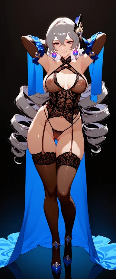 honkai (series), honkai: star rail, bronya rand, lingerie, thighs, ai generated