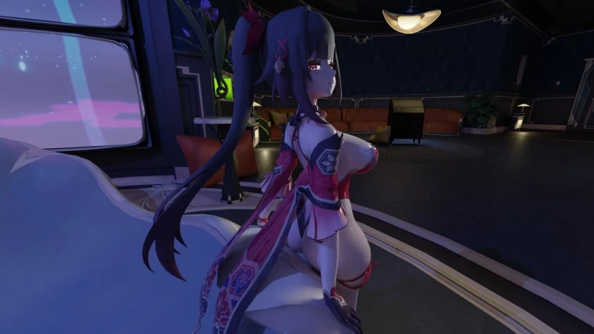 honkai (series), honkai: star rail, sparkle (honkai: star rail), big ass, big breasts, big thighs