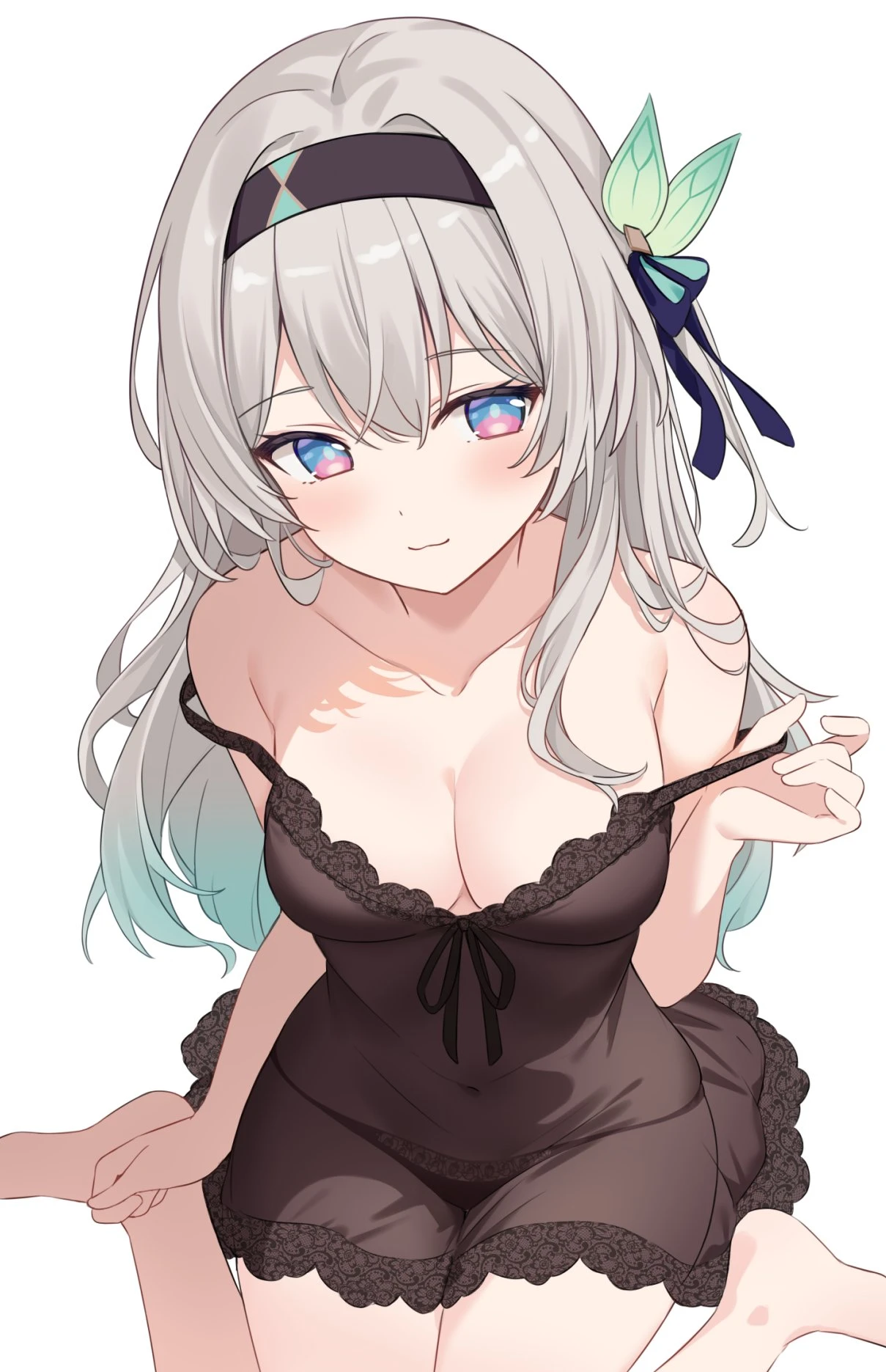 honkai: star rail, firefly (honkai: star rail), dress, female, seductive, seductive look, ai generated