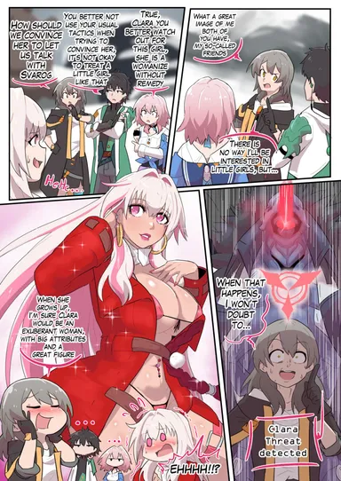 ukaya masaru mx, honkai (series), honkai: star rail, hoyoverse, clara (honkai: star rail), dan heng, march 7th (honkai: star rail), stelle (honkai: star rail), svarog (honkai: star rail), aged up, big breasts, humor, navel piercing, pink hair, 2023, tagme