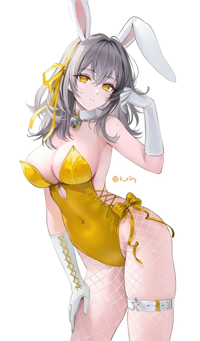 honkai: star rail, stelle (honkai: star rail), big breasts, bunny ears, bunny girl, bunnysuit, tagme