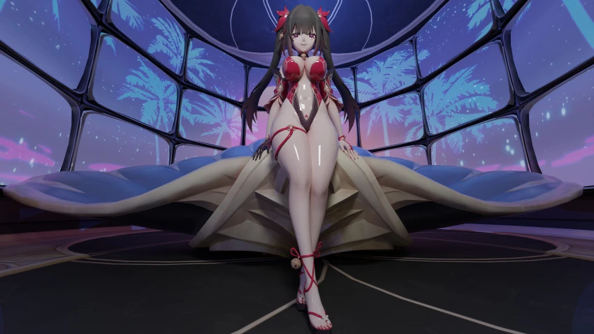 honkai (series), honkai: star rail, sparkle (honkai: star rail), big ass, big breasts, big thighs