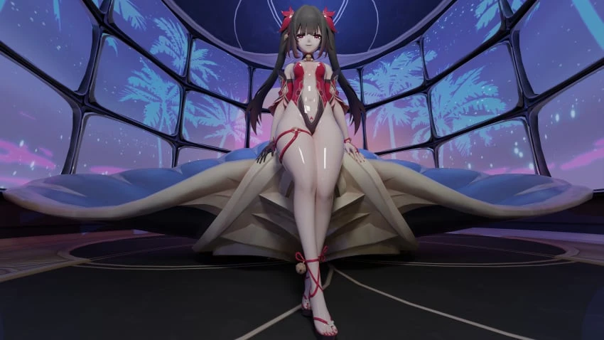 honkai (series), honkai: star rail, sparkle (honkai: star rail), big ass, big thighs, small breasts