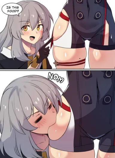 honkai: star rail, stelle (honkai: star rail), topaz (honkai: star rail), bite, thighs