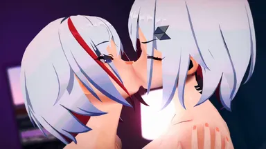 miruno (artist), honkai: star rail, topaz (honkai: star rail), 2girls, clone, female only, kissing, lesbian kiss, licking, multiple girls, selfcest, twincest, yuri, 3d, animated, tagme, video, wip