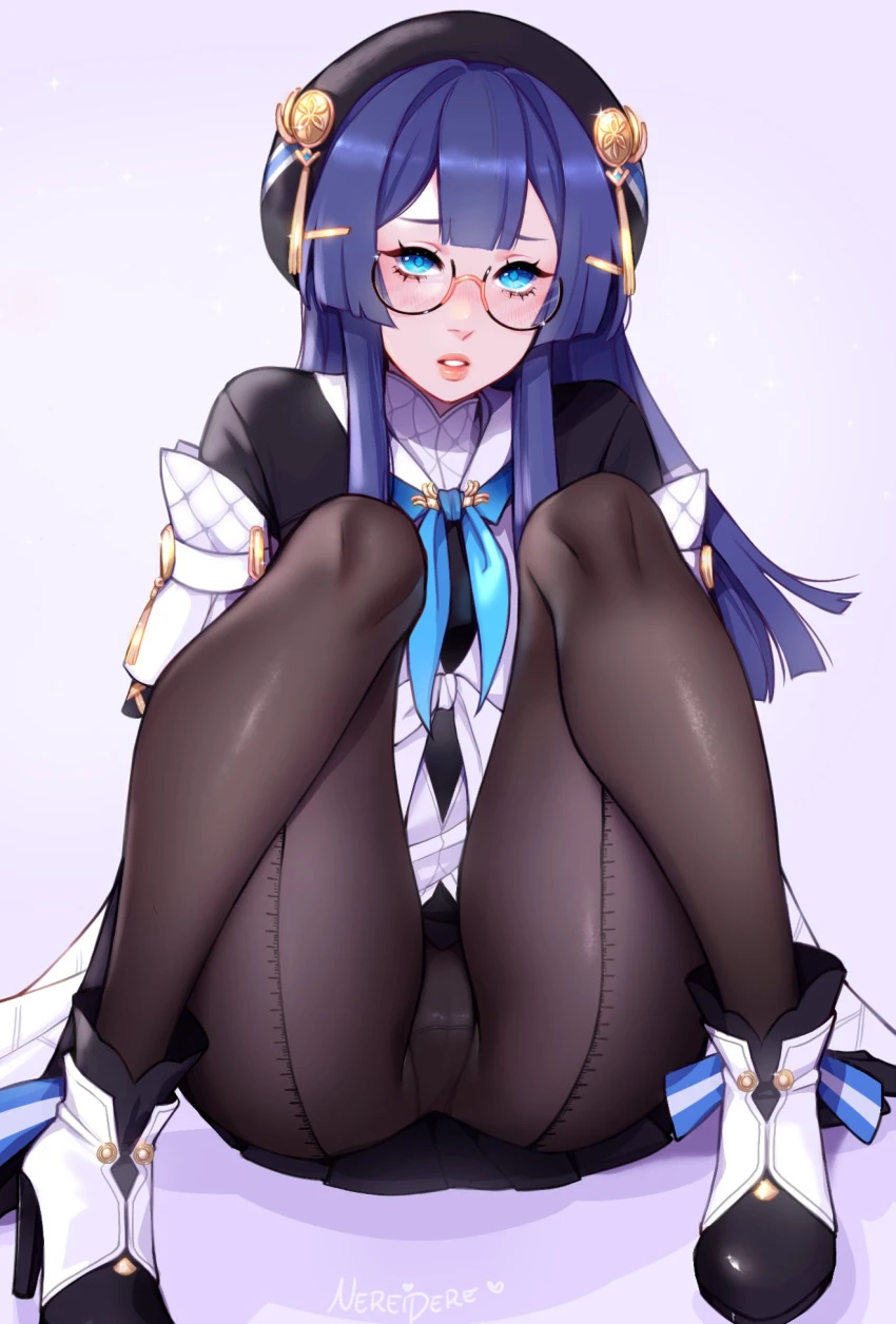 honkai: star rail, pela (honkai: star rail), blue hair, clothed, clothing, high heel boots, high heels