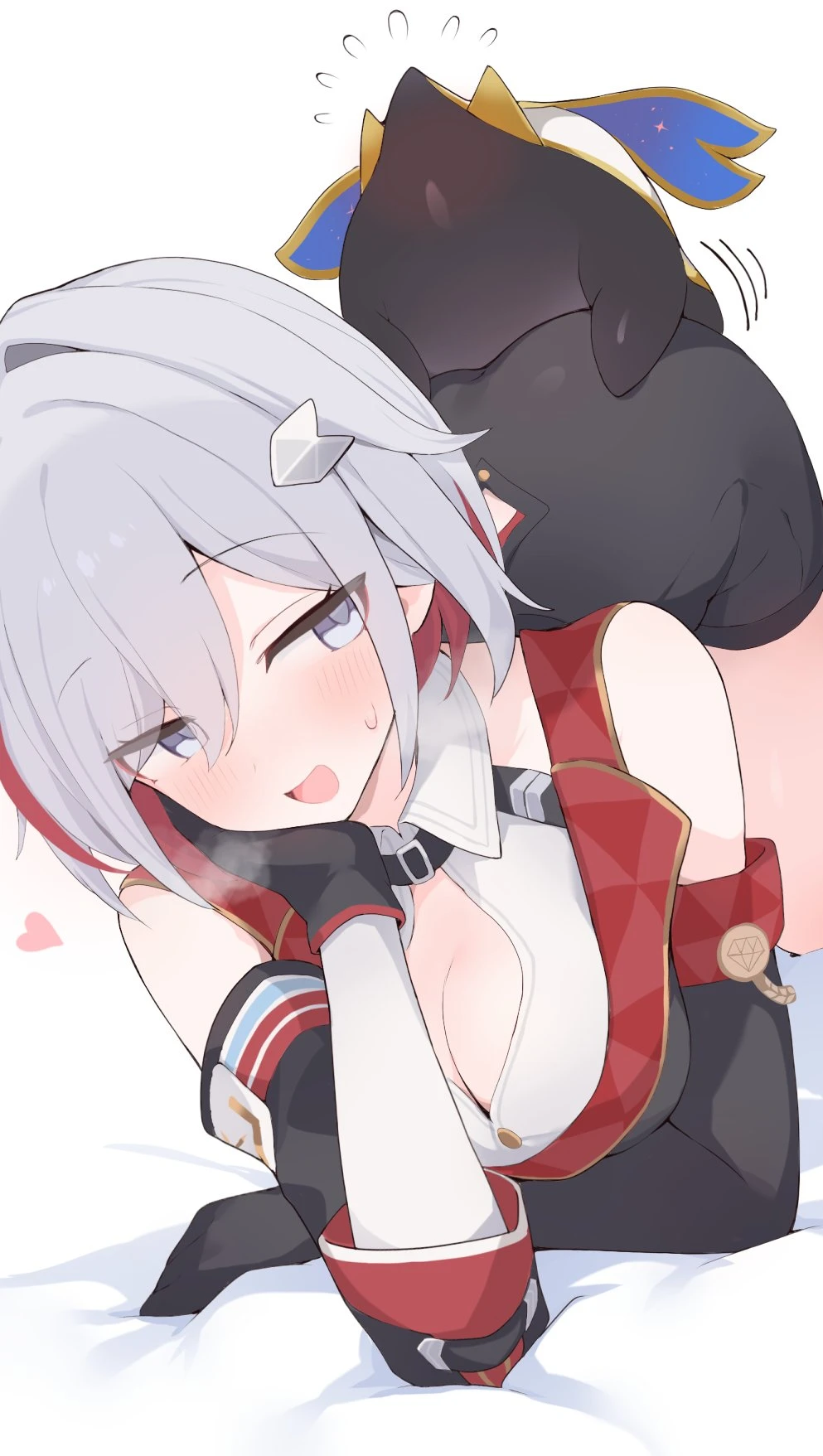 honkai: star rail, numby (honkai: star rail), topaz (honkai: star rail), 1girls, bestiality, dry humping, enjoying, flustered, mascot, pig, size difference, zoophilia